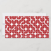 Gelukkig - 5 Foto Collage Red White Pattern Feestdagenkaart (Achterkant)