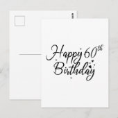 Gelukkig 60ste verjaardag Cake Topper 60 Jaar oud Briefkaart (Voorkant / Achterkant)