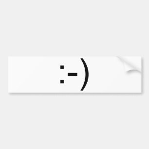 Gelukkig aangezicht emoticon! bumpersticker