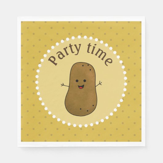 Gelukkig Aardappel Feesttijd Servetten (Voorkant)