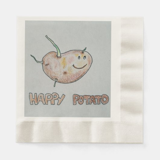 Gelukkig Aardappel Papieren Servet (Voorkant)