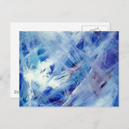 Gelukkig abstract acrylkunstschilderij briefkaart (Voorkant / Achterkant)