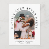 Gelukkig Achteraf Feestboog Foto Bruiloft Aankondigingskaart (Voorkant)