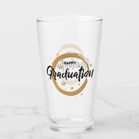 Gelukkig Afstuderen Glas (Achterkant)