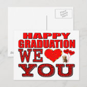 Gelukkig Afstuderen houden we van je Briefkaart (Voorkant / Achterkant)