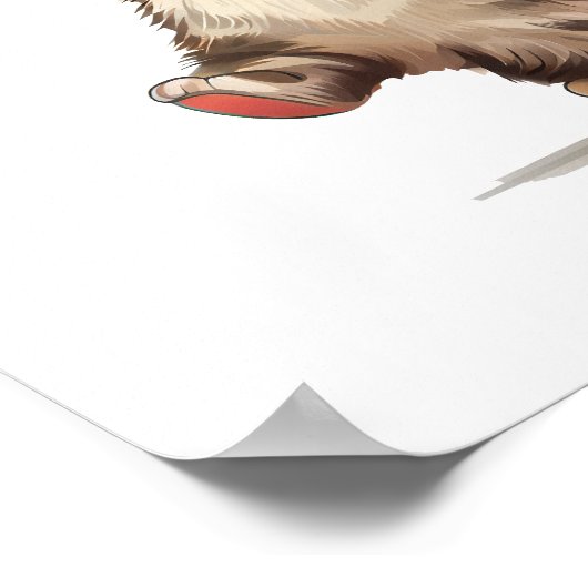 gelukkig afstuderen kleine kat poster (Hoek)