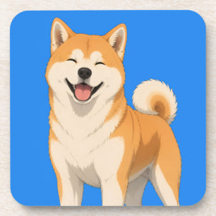 Gelukkig Akita-hond ontwerp Bier Onderzetter