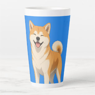 Gelukkig Akita-hond ontwerp Latte Mok