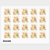 Gelukkig als een Capibara Vierkante Sticker (Vel)