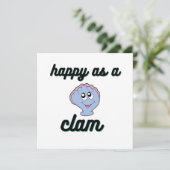 Gelukkig als een klam bedankkaart (Staand voorkant)