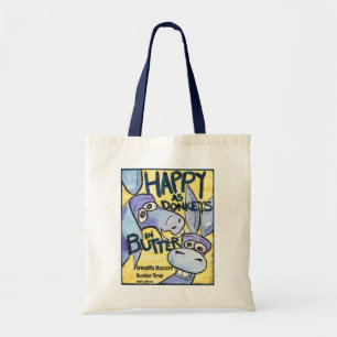 Gelukkig als ezels boodschappentas tote bag