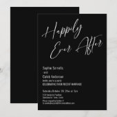 Gelukkig altijd daarna Modern Elegante Zwart Kaart (Voorkant / Achterkant)
