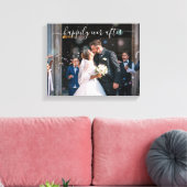 Gelukkig altijd elegant gefotografeerd bruiloft canvas afdruk (Insitu (Woonkamer))