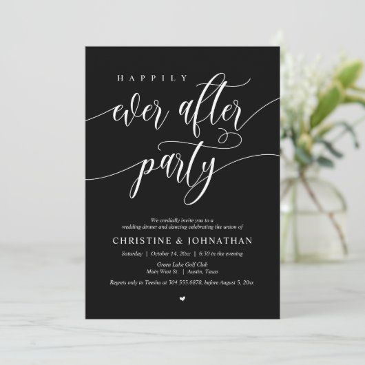 Gelukkig altijd feest Eetavond Dansen Kaart (Staand voorkant)