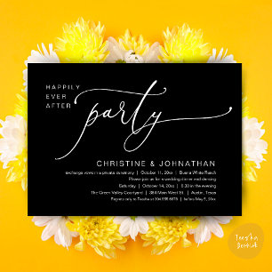 Gelukkig altijd na bruiloft diner feest dansen kaart