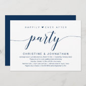 Gelukkig altijd na bruiloft weglopen feest kaart (Voorkant / Achterkant)