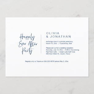 Gelukkig altijd na een feestje, marineblauw, opkom kaart