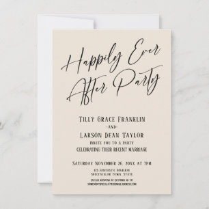Gelukkig altijd na Feestje Elegante Typografie Crè Kaart