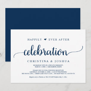 Gelukkig altijd na Feestviering, Navy Blue Gevluch Kaart