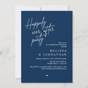 Gelukkig altijd na het feest, modern huwelijksdine kaart