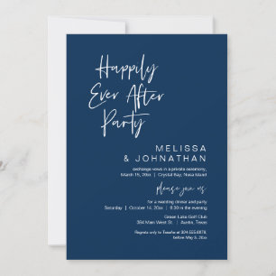 Gelukkig altijd na, Trouw Elopement Feest Uitnodig Kaart
