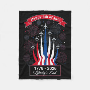 Gelukkig amerikaans 1776 2026 usa patriottisch 4 j fleece deken