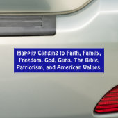 Gelukkig Amerikaans Bumpersticker (Op auto)