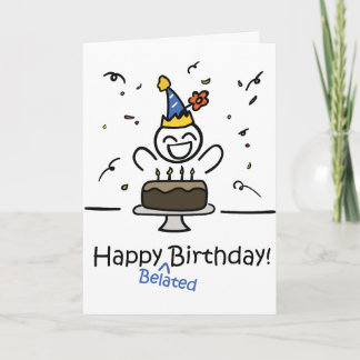 Gelukkig Belated Birthday! Kaart
