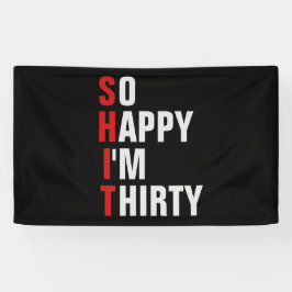 Gelukkig ben ik 30 30e verjaardag banner/achtergro spandoek