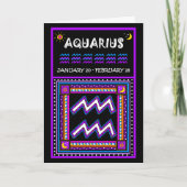 GELUKKIG BIRTHDAY AQUARIUS! KAART (Voorkant)