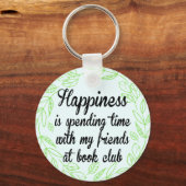 Gelukkig Book Club Bibliophile Friendship Sleutelhanger (Voorkant)