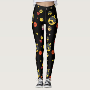 Gelukkig, boos, liefde, meisje emoji's leggings