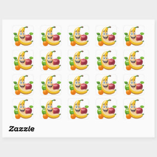 Gelukkig Bosje Fruit Sticker