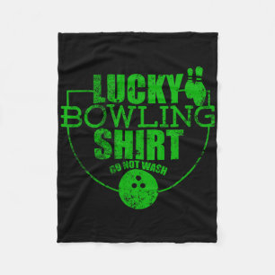 Gelukkig Bowling Shirt Niet Wassen Grappige Quote  Fleece Deken