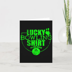 Gelukkig Bowling Shirt Niet Wassen Grappige Quote Kaart