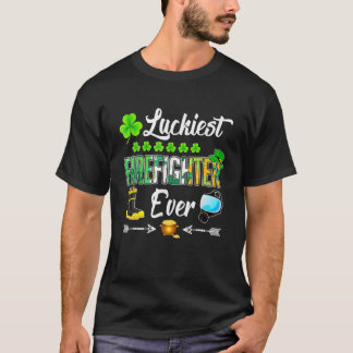 Gelukkig brandweerman op St Patrick's Day T-shirt