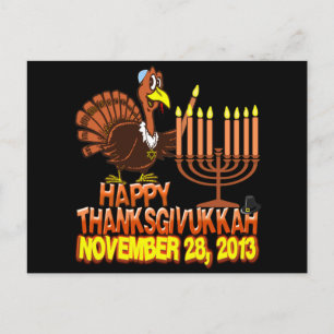 Gelukkig Briefkaart Thanksgivukkah