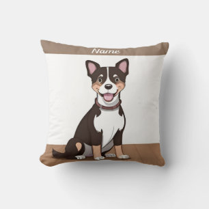 Gelukkig bruin puppy modern esthetisch huis decor kussen