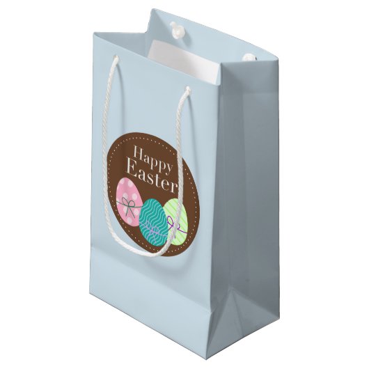 Gelukkig cadeautas van paasfeest met eieren (Voorkant Gekanteld)