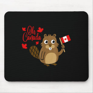 Gelukkig Canada-dag T-shirt Grappige Canadese Bosm Muismat