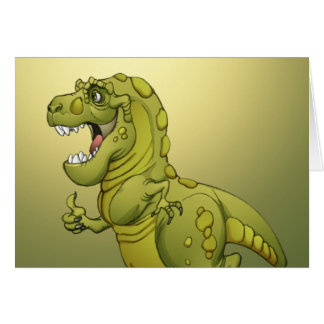 Gelukkig Cartoon Dinosaur die de duimen omhoog gee