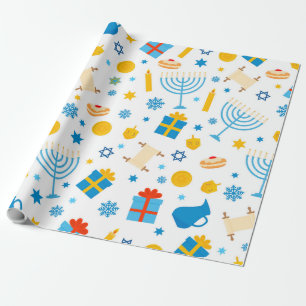 Gelukkig Chanoeka Patterned Cadeaupapier
