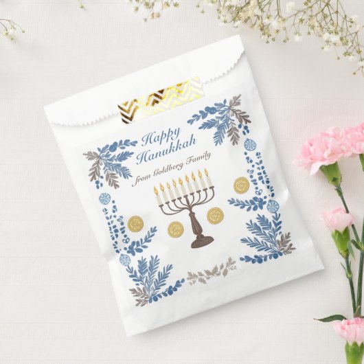 🕎 Gelukkig Chanoeka, waterverf Bedankzakje (Gezegeld)