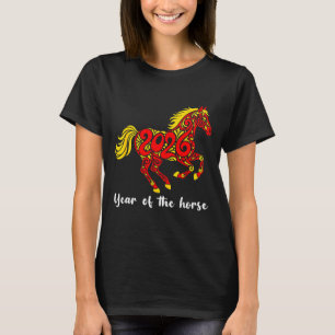 Gelukkig Chinees Nieuwjaar 2026 Jaar Van Het Paard T-shirt