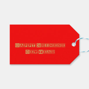Gelukkig Chinees nieuwjaar Cadeaulabel