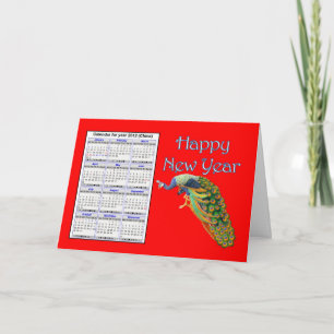 Gelukkig Chinees Nieuwjaar met kalender Vietnam-te Feestdagen Kaart
