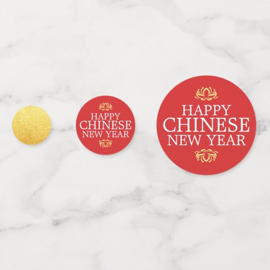 Gelukkig Chinees Nieuwjaar Pig Lantaarn 2019 Red G Confetti (Achterkanten)