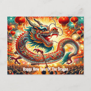 Gelukkig Chinees Nieuwjaar van de Draak Briefkaart