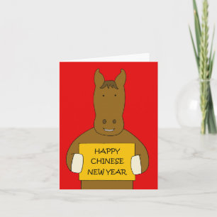 Gelukkig Chinees Nieuwjaar van de Paarden Kaart