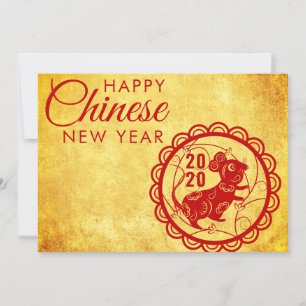 Gelukkig Chinees Nieuwjaar van de Rat 2020 Feestdagenkaart